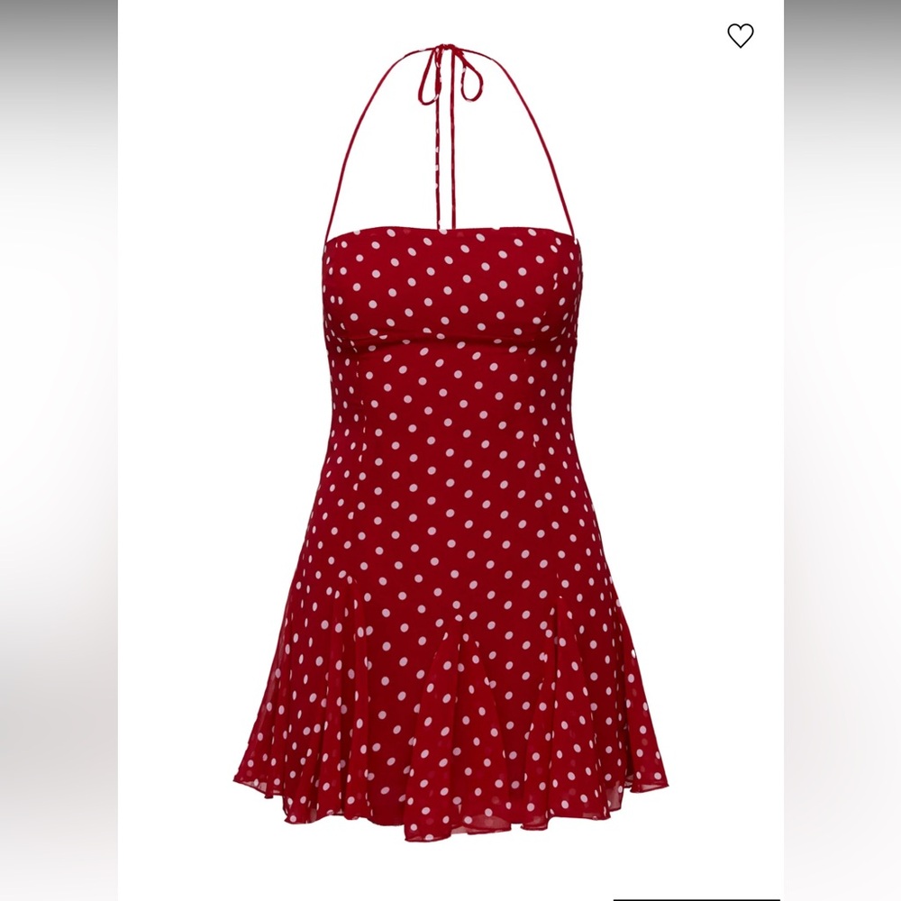 Delamere Mini Dress Red Polka - princess polly. New with tags!!